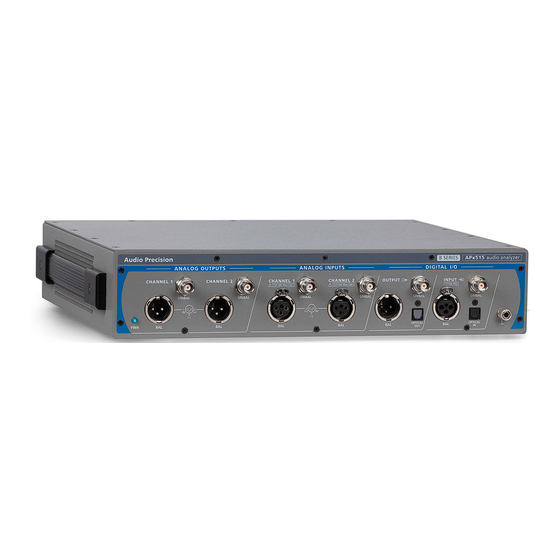 Audio Precision B Series Installation Instructions And Specifications