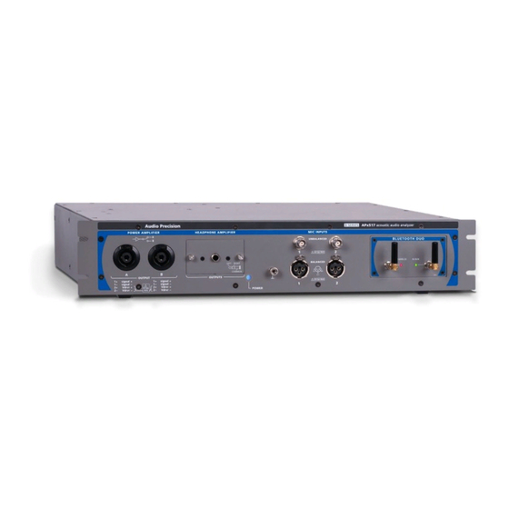 Audio Precision B Series Installation Instructions Manual