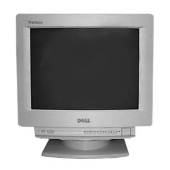 Dell D1025TM - UltraScan 1000HS - 17" CRT Display Service Manual