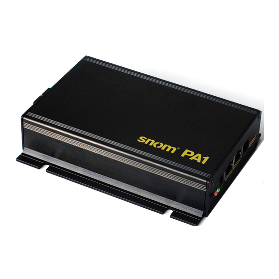 Snom PA1 Quick Start Manual