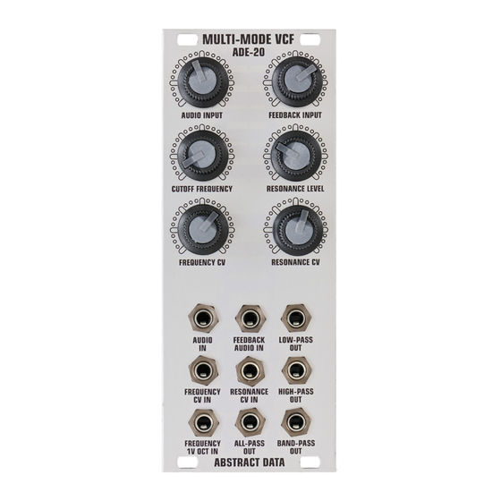 Abstract Data ADE-20 User Manual