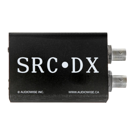 AudioWise SRC-DX User Manual