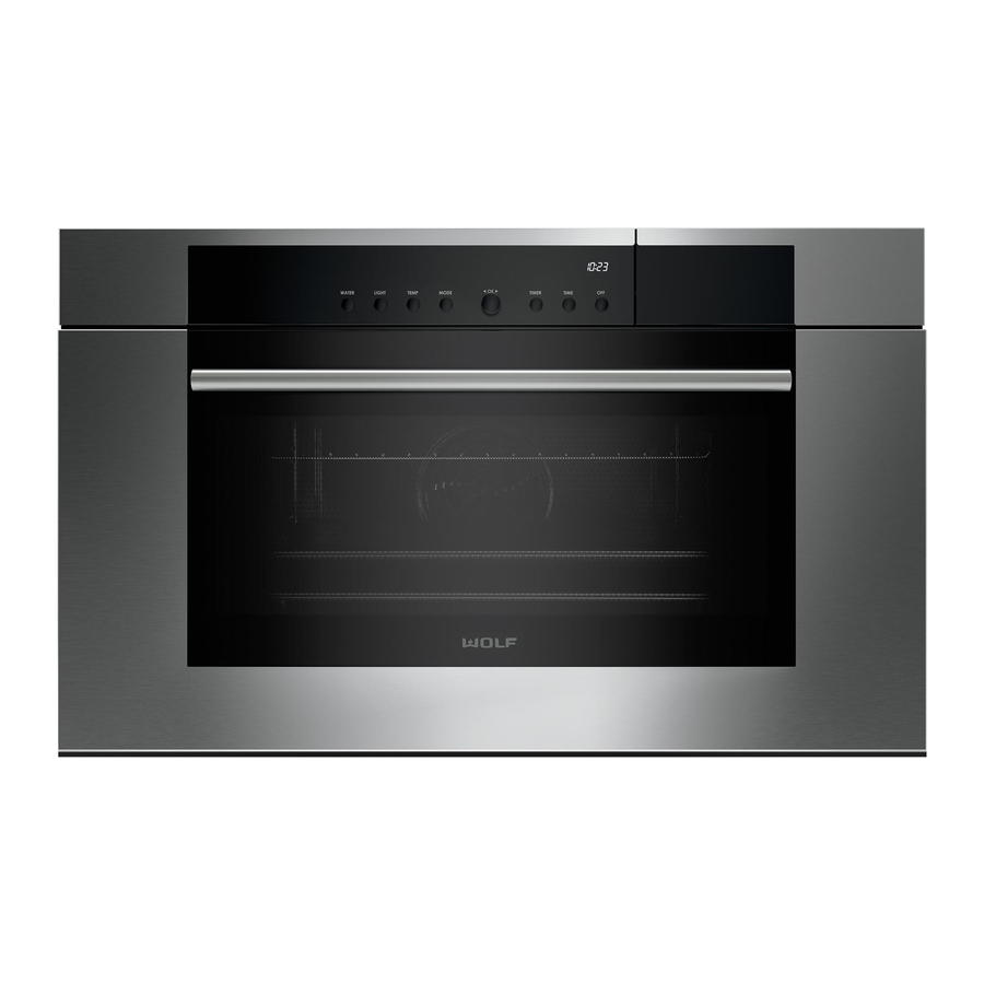 Wolf CSO30TM Steam Oven Manual