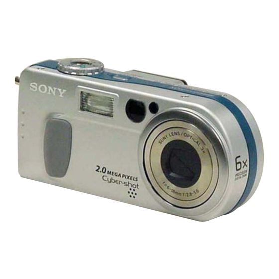 Sony DSC-P2 - Cyber-shot Digital Still Camera Manuals