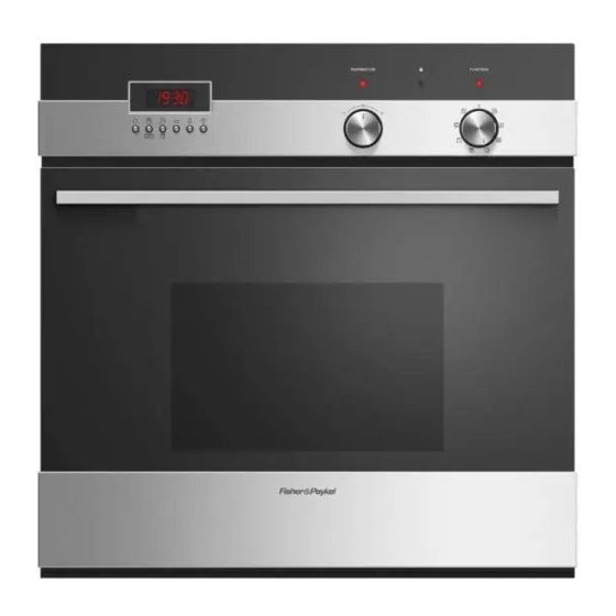 Fisher & Paykel OB24SDPX Installation Instructions And User Manual