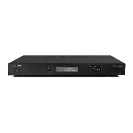 DVDO iScan VP20 Owner's Manual