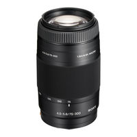 Sony SAL75300 - Telephoto Zoom Lens Service Manual