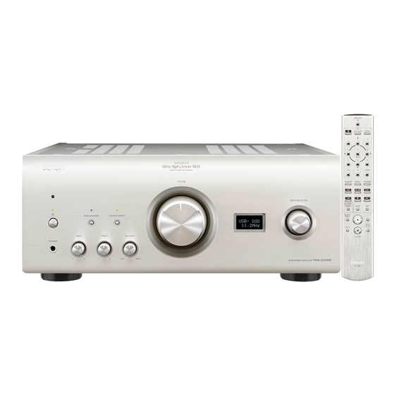 Denon PMA-2500NE Owner's Manual