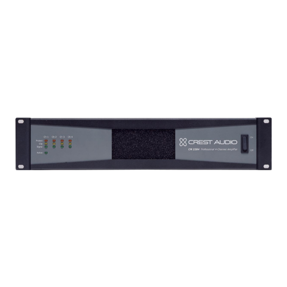 Crest Audio CM 2204 Owner's Manual