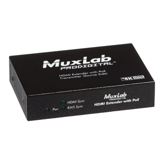 MuxLab 500451-PoE Quick Installation Manual
