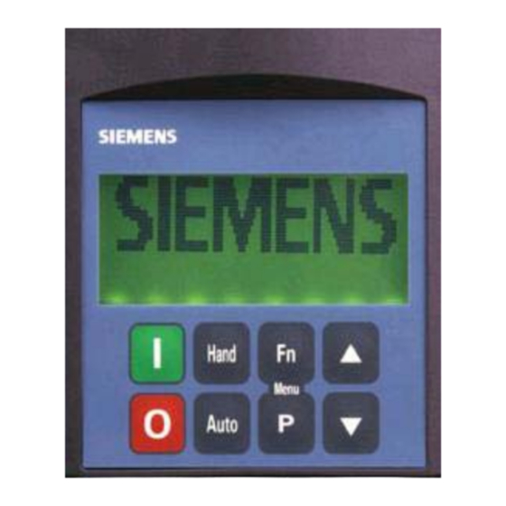 Siemens SED2 Operating Instructions Manual