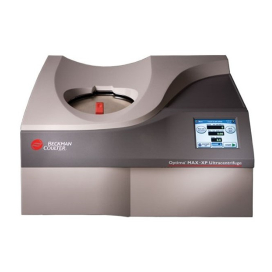 Beckman Coulter Optima MAX-XP Instructions For Use Manual