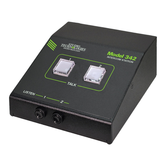 Studio Technologies 342 User Manual