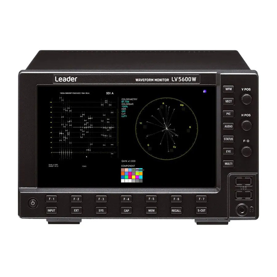 Leader LV5600W Installation Manual
