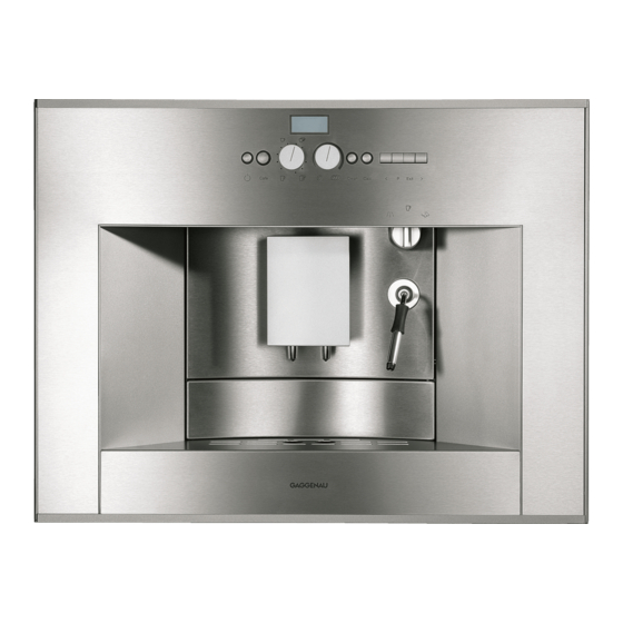 Gaggenau CM 210 Use And Care Manual