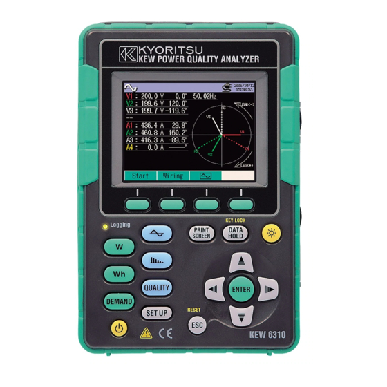 KYORITSU KEW 6310 Quick Manual
