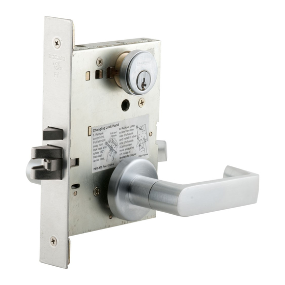 Schlage L9000 Series Installation Instructions Manual
