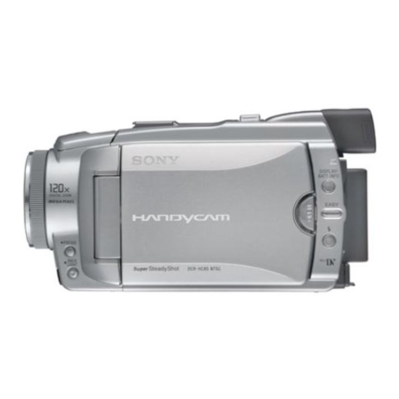 Sony Handycam DCR-HC85E Operation Manual
