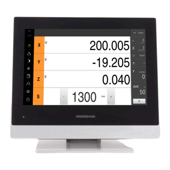 HEIDENHAIN POSITIP 8000 Operating Instructions Manual