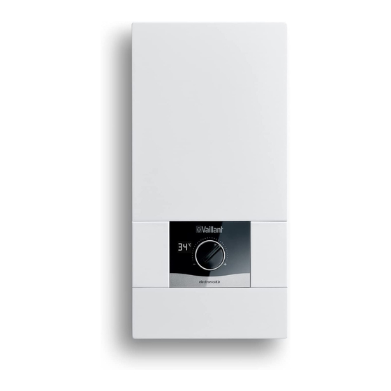 Vaillant VED E 8 INT Series Manuals