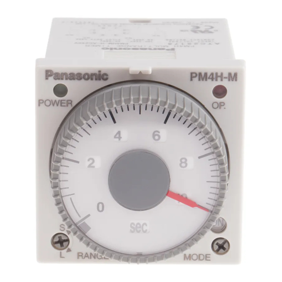 Panasonic PM4H-F Series Quick Manual