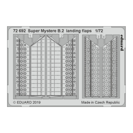 Eduard Super Mystere B.2 landing flaps Quick Start Manual