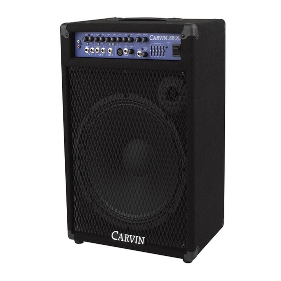 CARVIN KB100 Operating Manual
