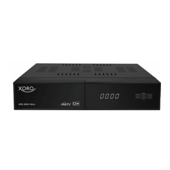 Xoro HRS 8900 HBB+ User Manual