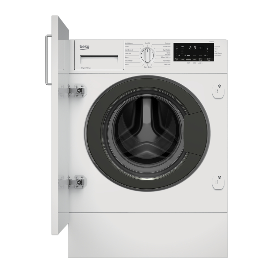 Beko WTIK84121 - Integrated 8kg Washing Machine Manual