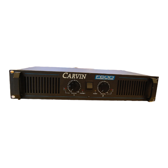 CARVIN FET 900 Operation Manual