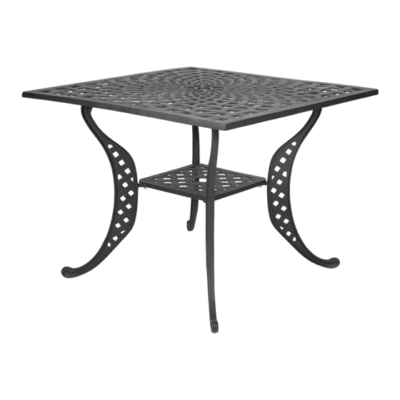 Astonica BASKETWEAVE PATIO TABLE Instruction Manual