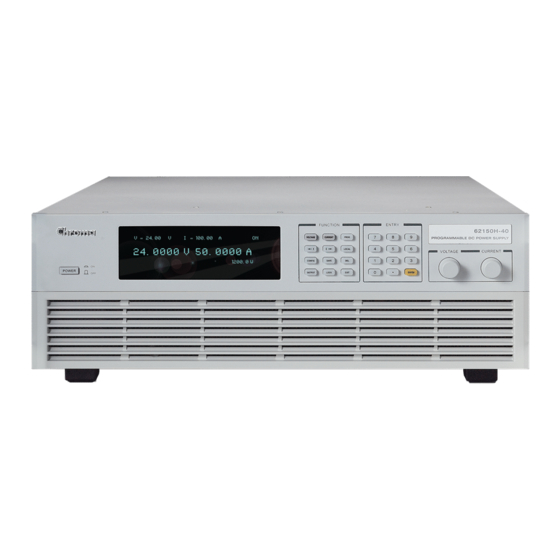Chroma 62150H-600S Operating & Programming Manual