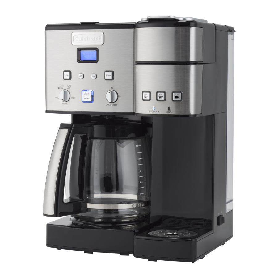 Cuisinart SS15 Series Coffee Center Quick Reference Guide ManualsLib