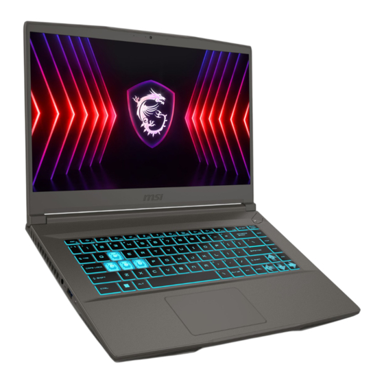 MSI Thin 15 B12UCX-1297AU User Manual