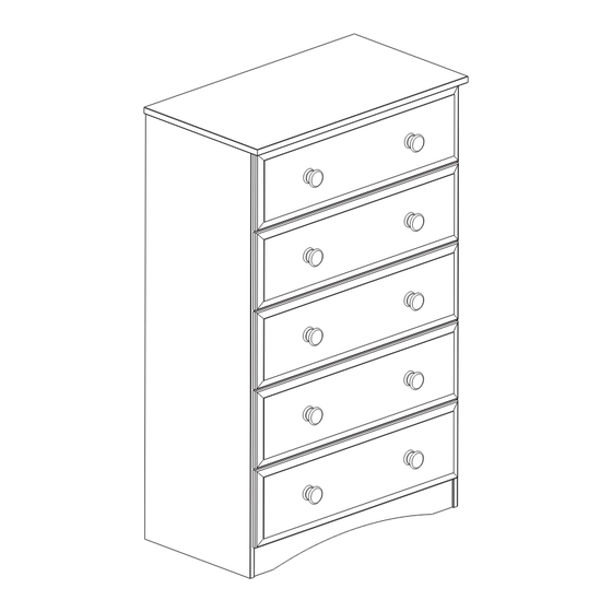 Camaflexi Essentials Five Drawer Chest Assembly Instructions Manual