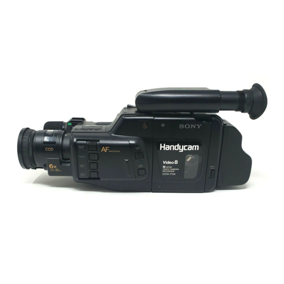 Sony Handycam CCD-F33 User Manual