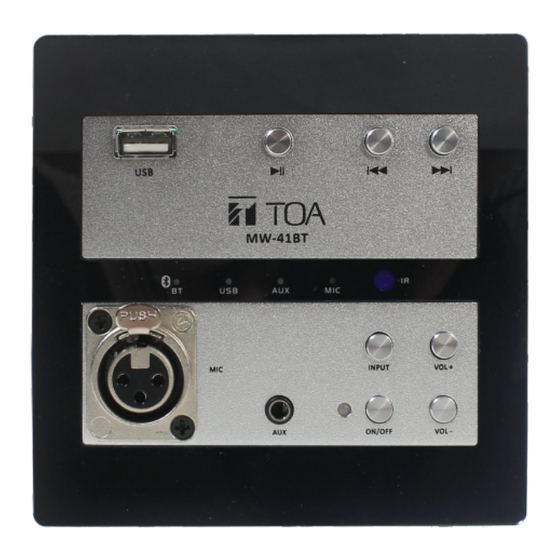 Toa MW-41BT User Manual