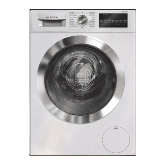 Bosch WPA12100UC Use And Care Manual / Installation Instructions