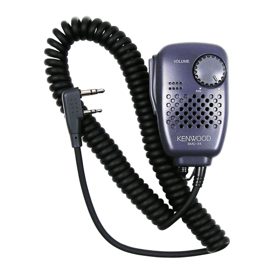 Kenwood SMC-34 - Speaker Microphone Instruction Manual