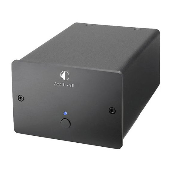 Pro-Ject Audio Systems Amp Box SE Instructions For Use