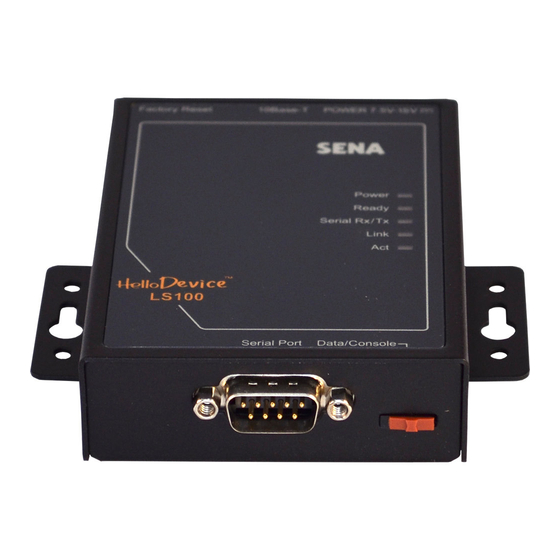 User Manuals: HelloDevice LS100 Serial Device Server