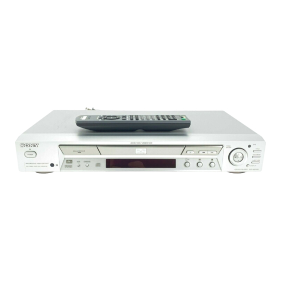 Sony DVP-NS700P Service Manual