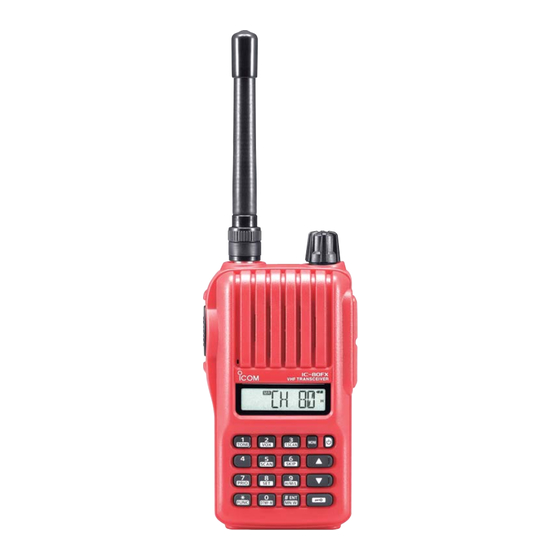 Icom ic-80fx Transceiver Manuals