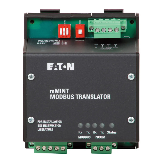 Eaton Cutler-Hammer Modbus mMINT Installation And Use Manual