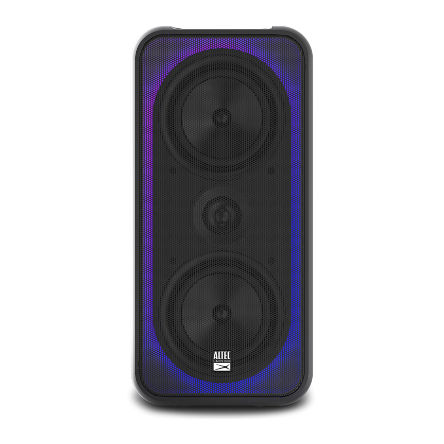 Altec Lansing Shockwave 200 IMT7100 - Wireless Party Speaker Manual
