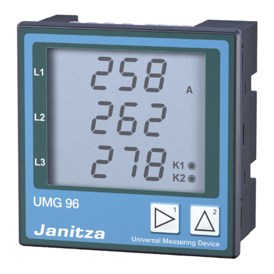 janitza optec UMG-96 Manuals