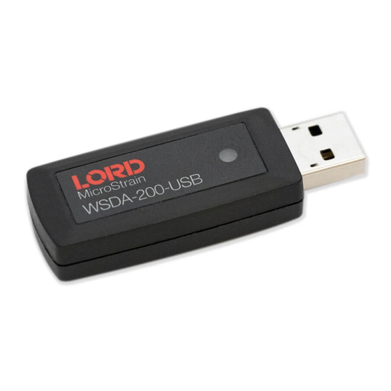 Lord MicroStrain WSDA-200-USB User Manual