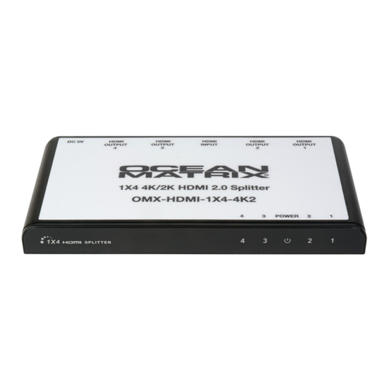 Ocean Matrix OMX-HDMI-1X4-4K2 Installation & Specifications