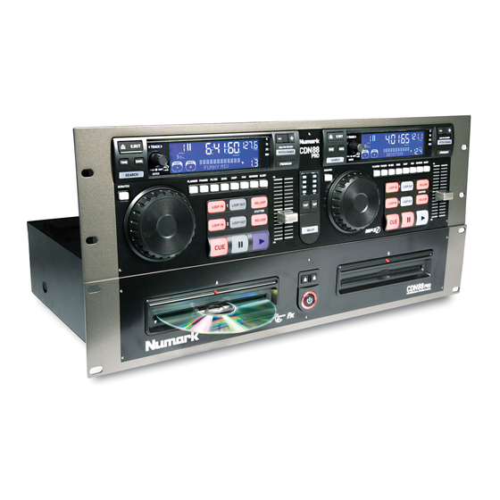 Numark CDN88 Pro Quick Start Manual