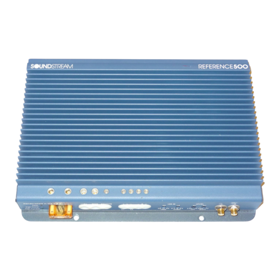Soundstream Reference 200 Owner's Manual And Installation Manual